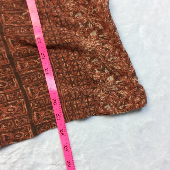 Geoffrey Beene Shirt Men XL Washable 100% Silk Short Sleeve Button-Up Multicolor - Picture 6 of 11